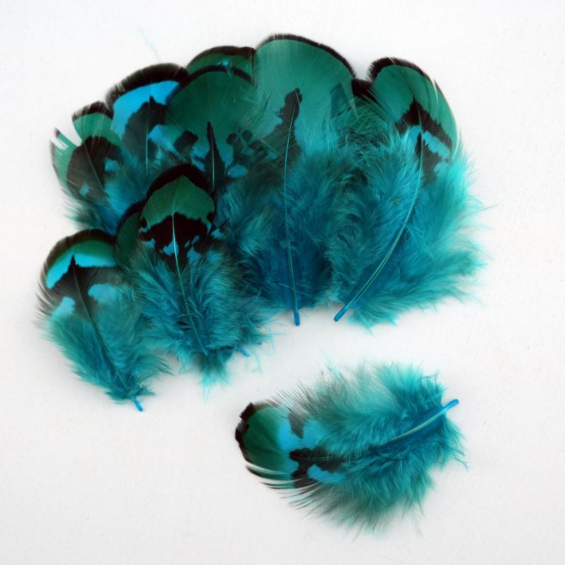 Wedding Supply In Bulk - Natural DIY Pheasant Feathers Lake Blue