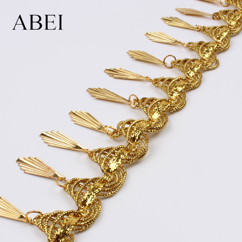 Wedding Fx - 4cm 2yards Braided Gold Lace Fringe