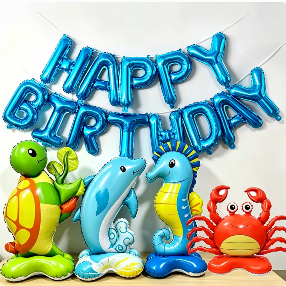 Wedding Support - Ocean Animal Standing Foil Balloons Set