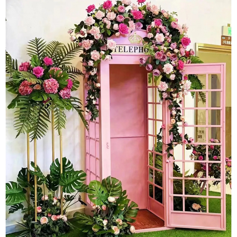 custom.Pink Telephone Booth wi - Photo Booth Prop review and price