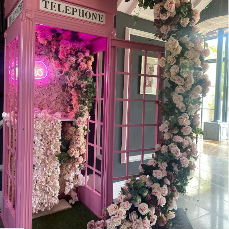 custom.Pink Telephone Booth wi - Photo Booth Prop review and price