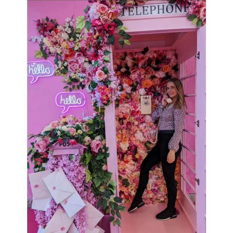 custom.Pink Telephone Booth wi - Photo Booth Prop review and price