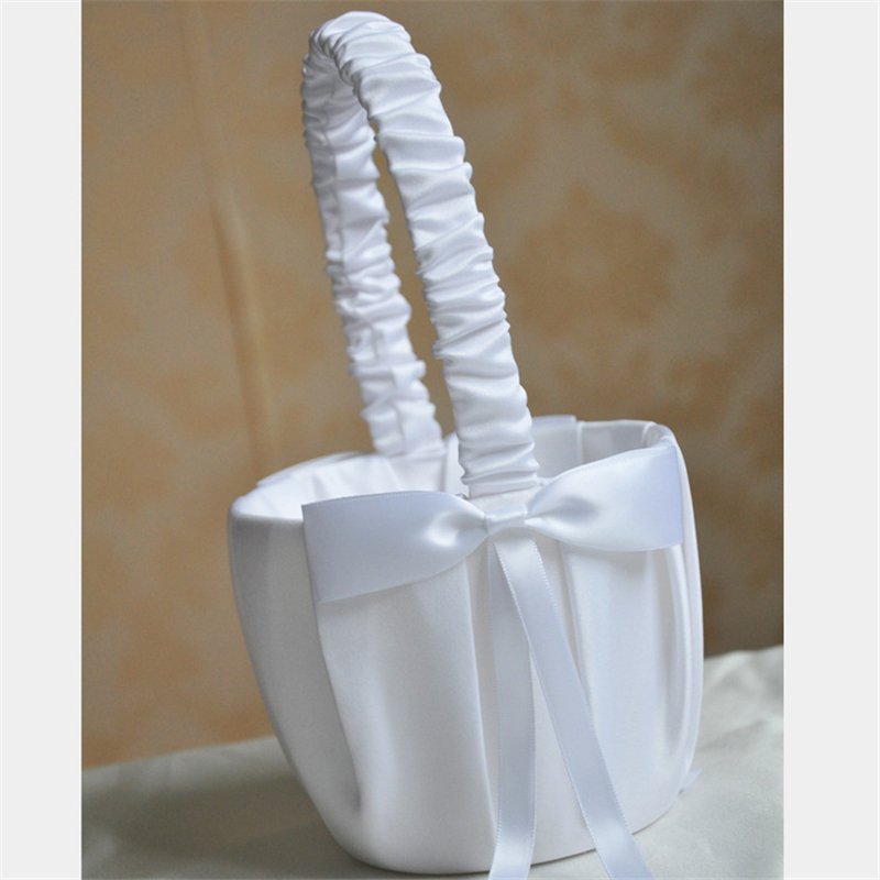 White Flower Girls Basket Pear - Wedding Hampers review and price