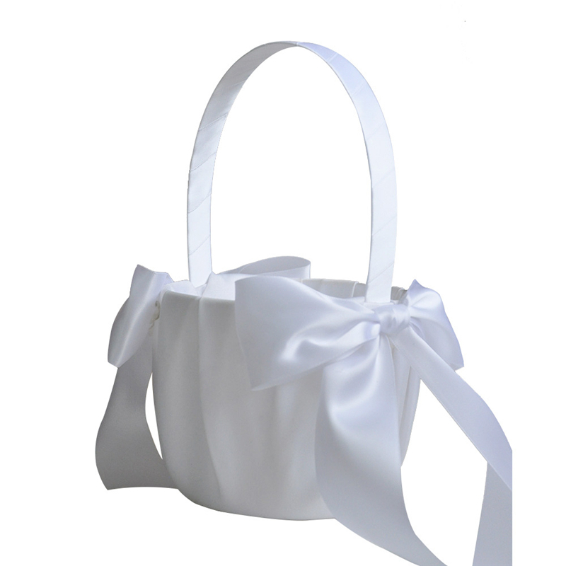 White Flower Girls Basket Pear - Wedding Hampers review and price