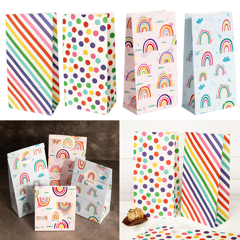 Small Paper Bags Rainbow Print - Wedding Supply.Box review and price