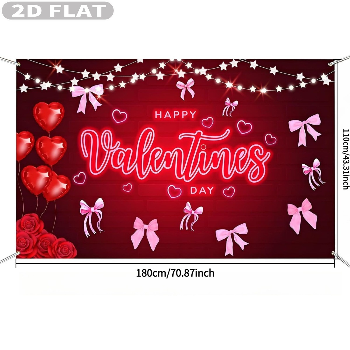 2D FLAT 1pc Happy Valentine's  - Photo Booth Prop review and price