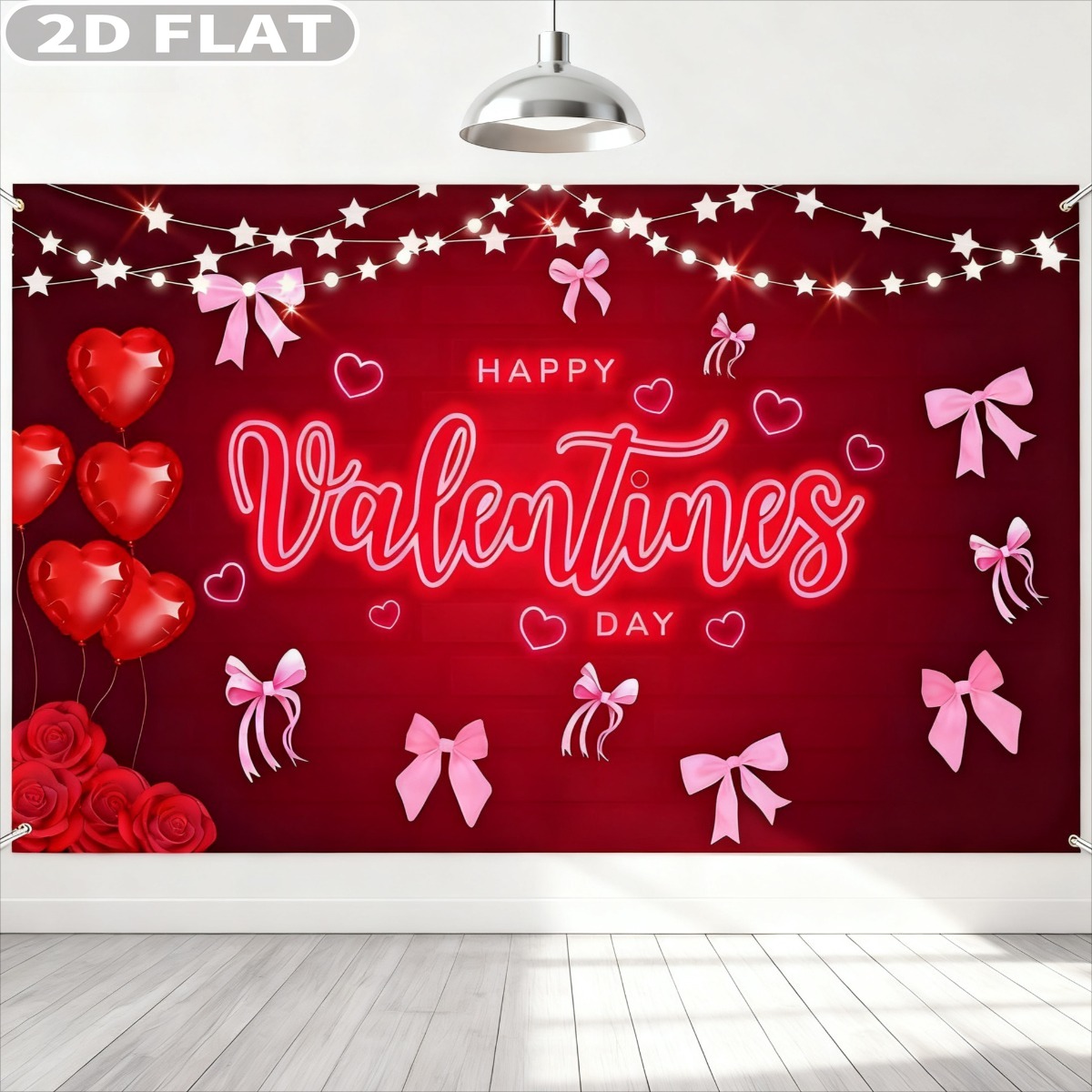 2D FLAT 1pc Happy Valentine's  - Photo Booth Prop review and price