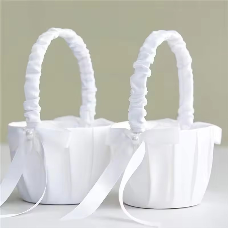 Wedding White Satin Bow Flower - Wedding Hampers review and price