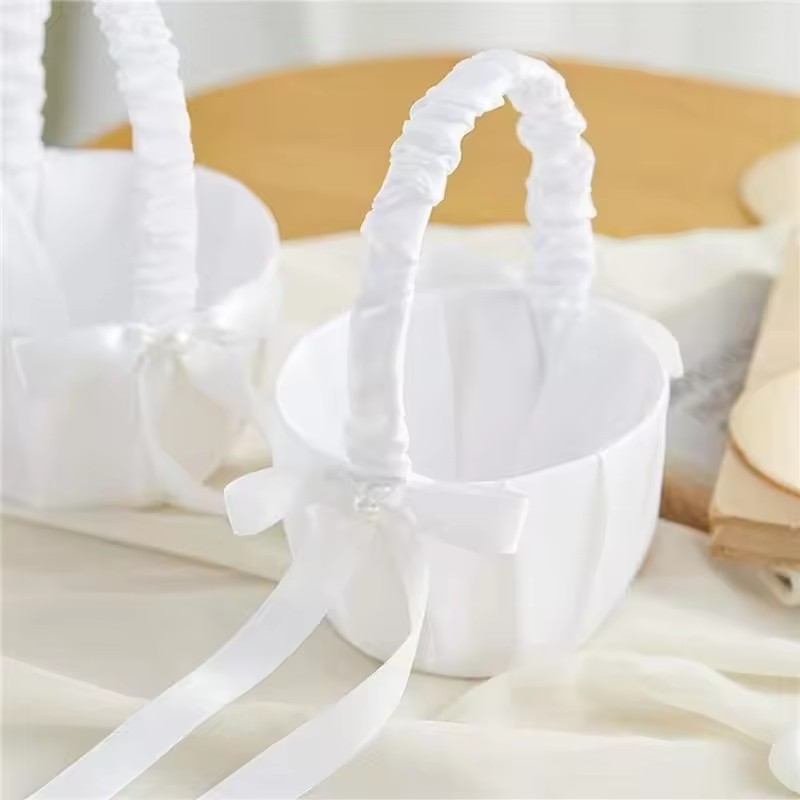 Wedding White Satin Bow Flower - Wedding Hampers review and price