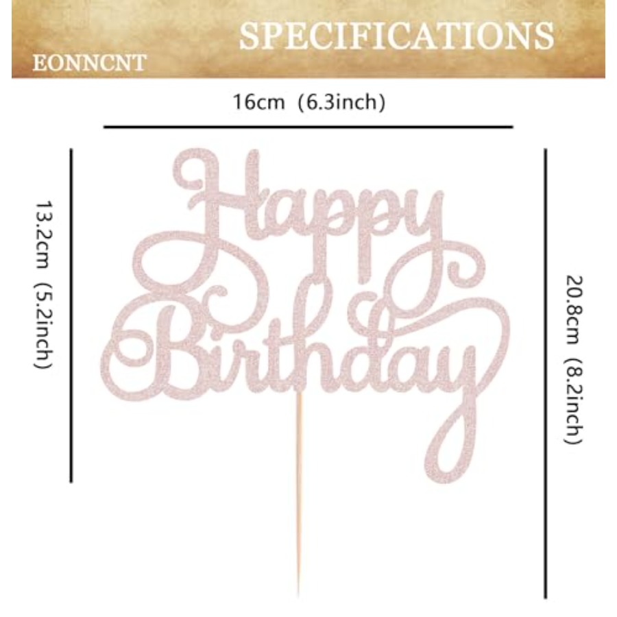 Happy Birthday Cake Topper - G - Photo Booth Prop review and price