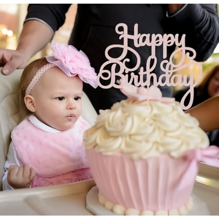 Happy Birthday Cake Topper - G - Photo Booth Prop review and price