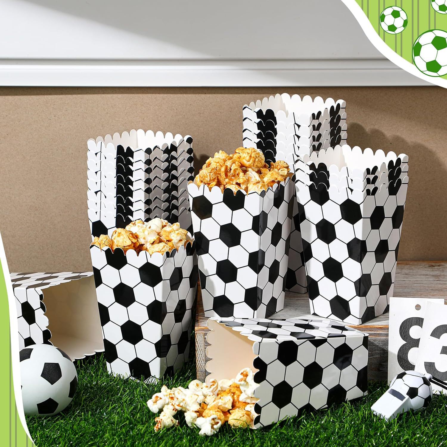 6/18Pcs  Football Popcorn Boxe - Wedding Supply.Box review and price