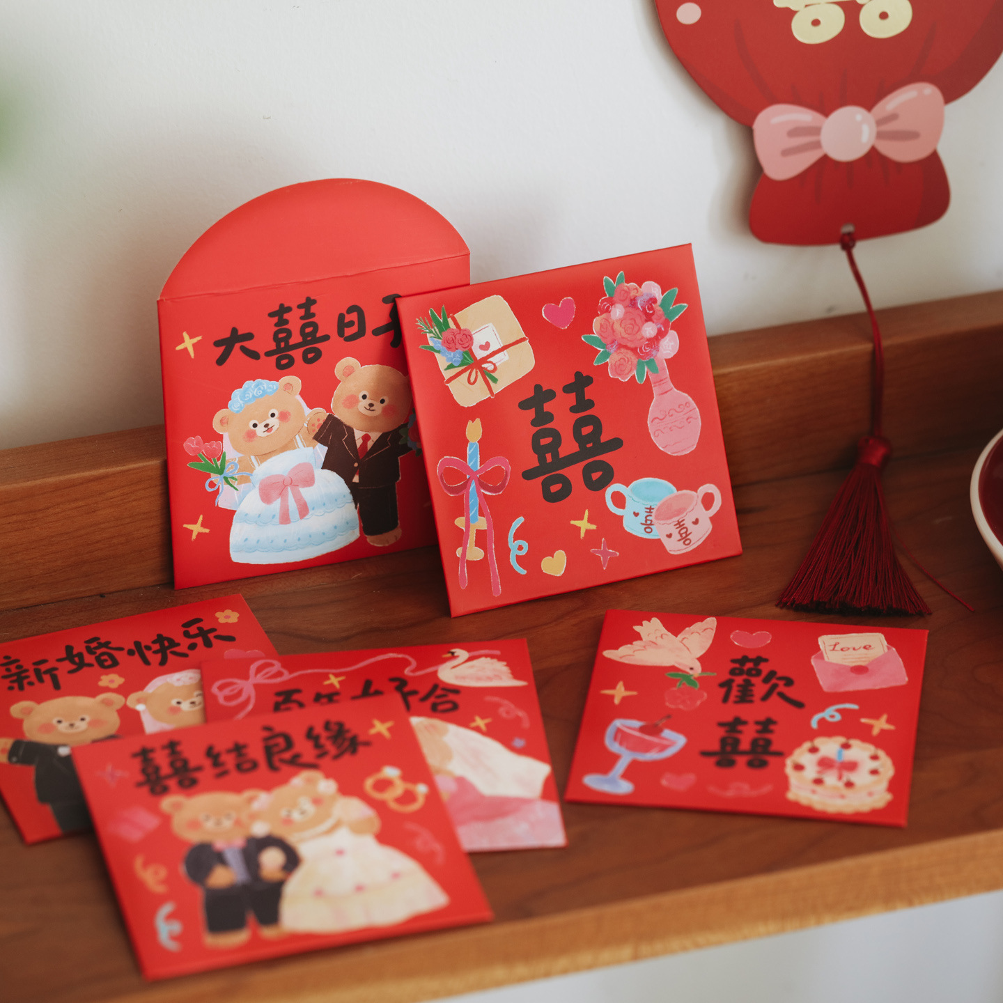 6Pcs Door Blocking Red Envelop - Wedding Envelopes review and price