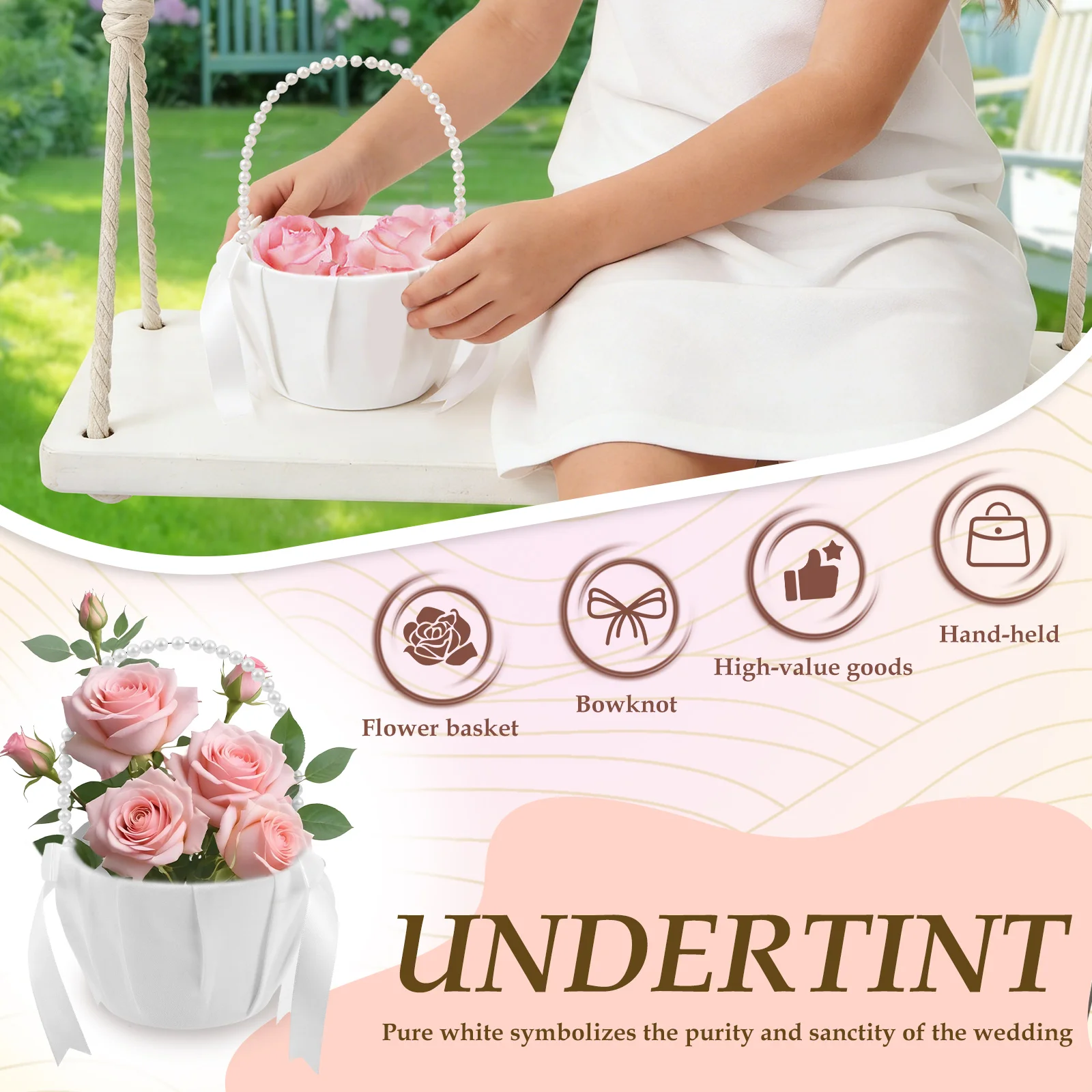 2Pcs Wedding Flower Girl Baske - Wedding Hampers review and price