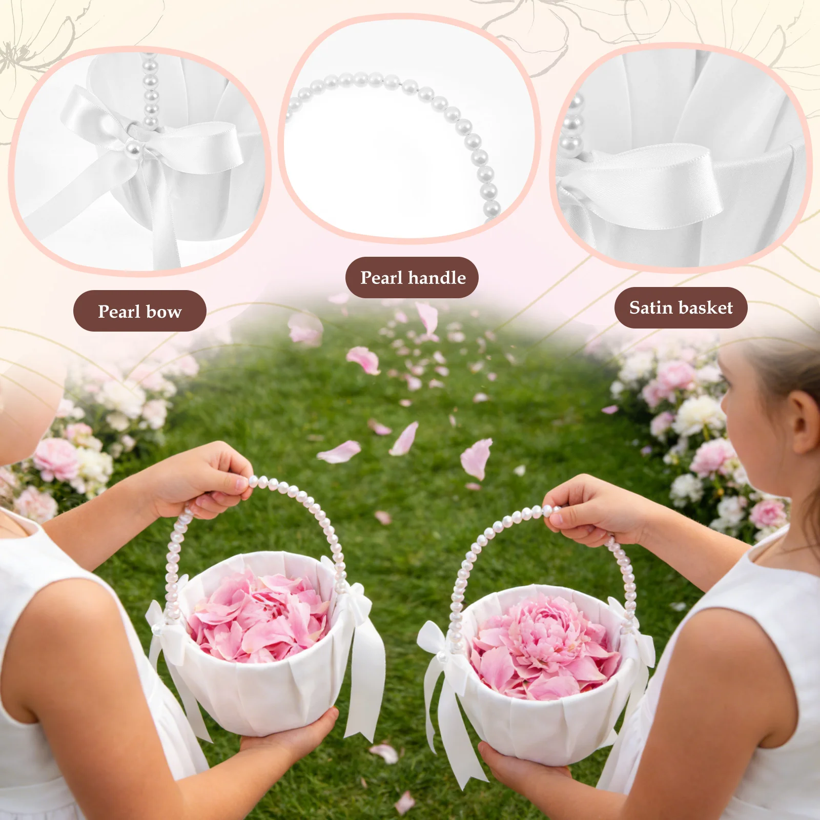 2Pcs Wedding Flower Girl Baske - Wedding Hampers review and price