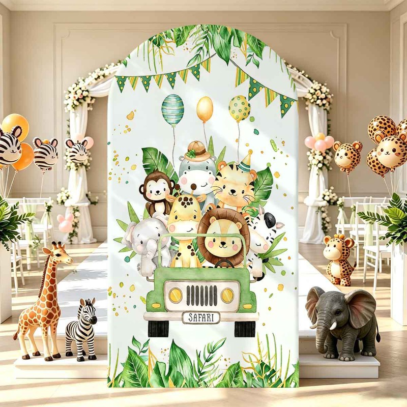 Jungle Safari Party Arch Backd - Photo Booth Prop review and price