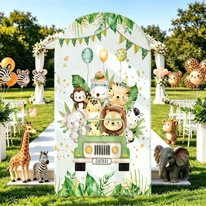 Jungle Safari Party Arch Backd - Photo Booth Prop review and price